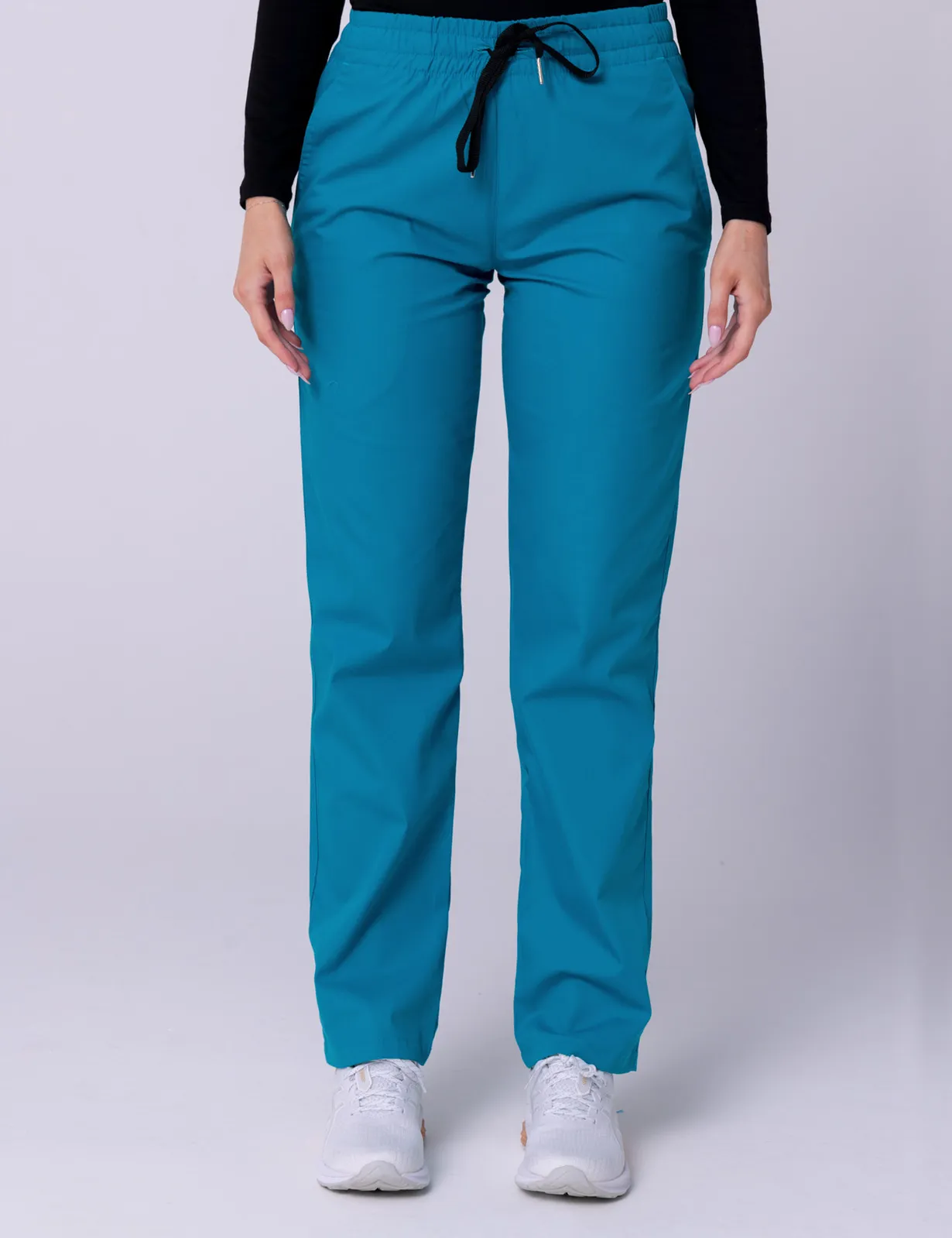 Women's Regular Cut Pants - Teal - Medium
