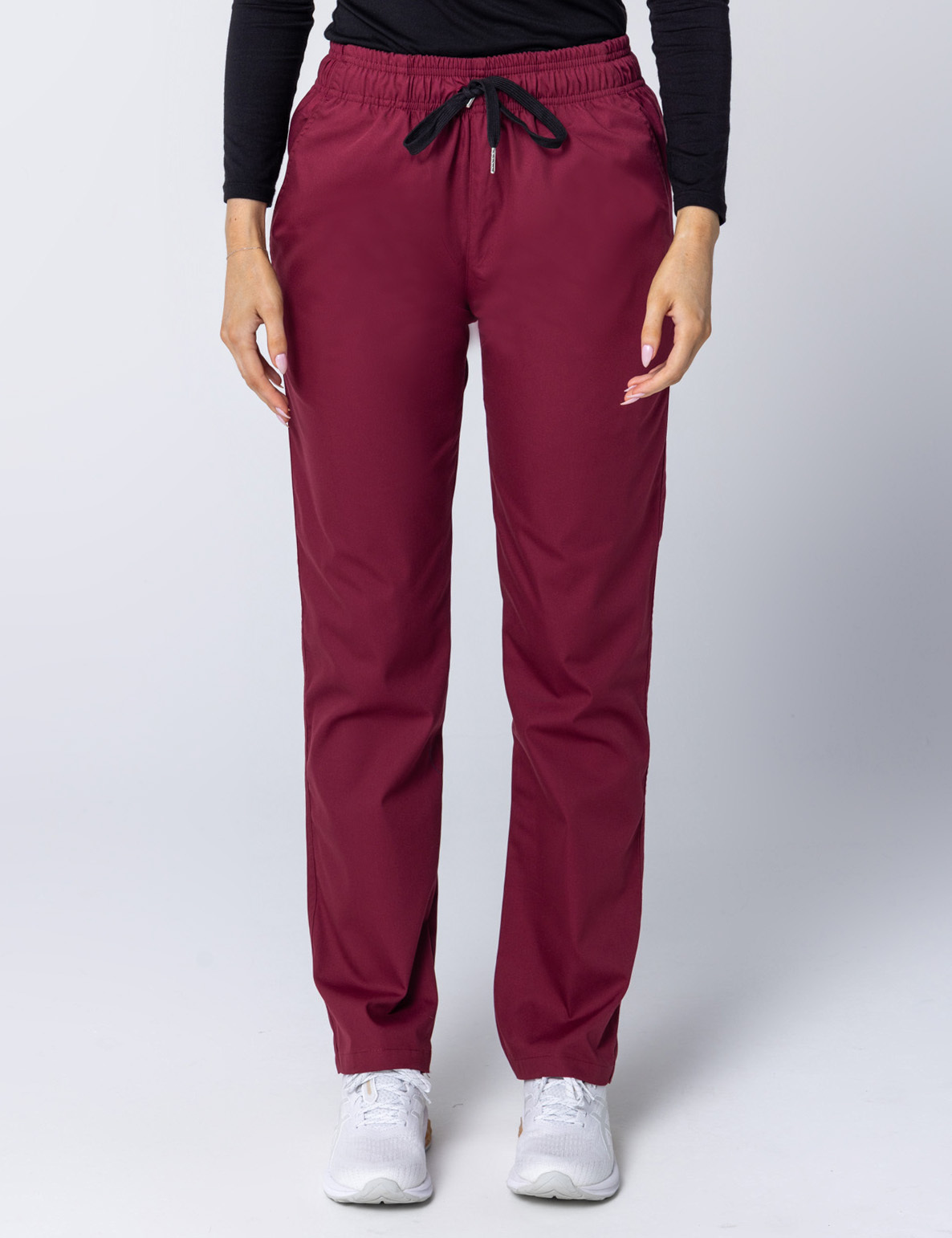 Women's Regular Cut Pants - Burgundy - XX Small