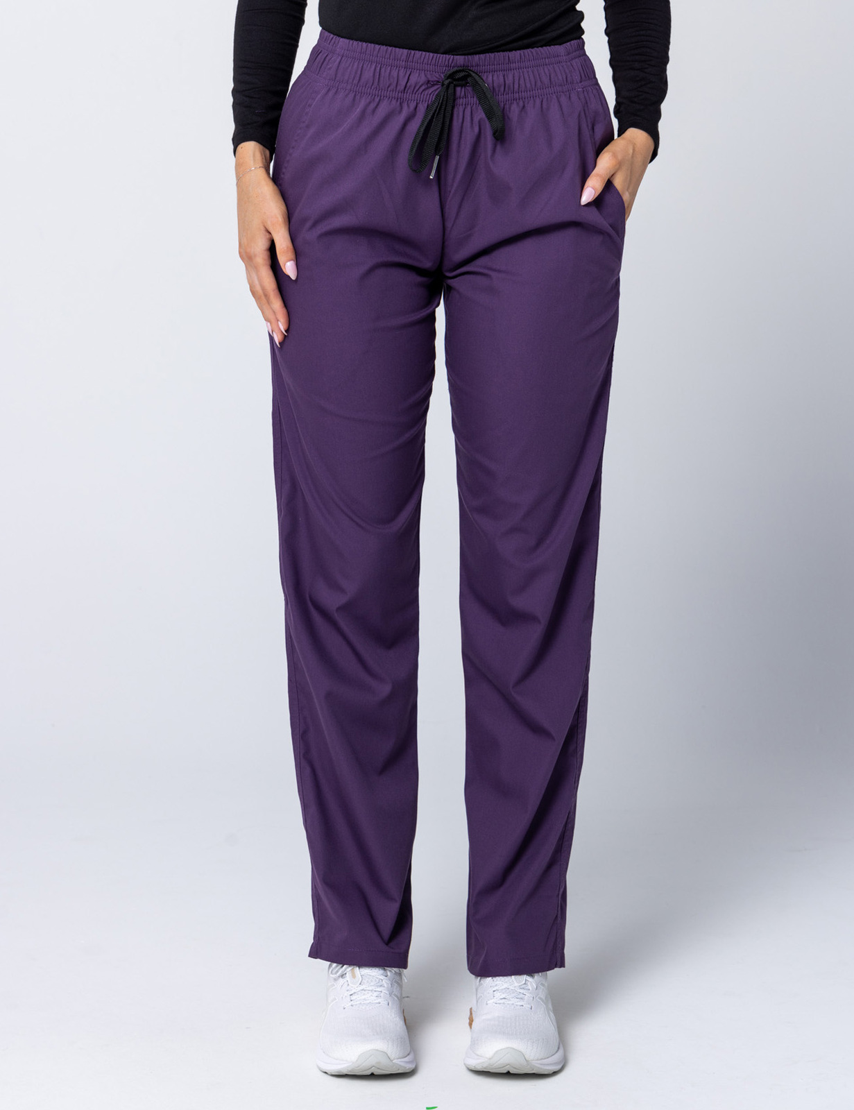 Women's Regular Cut Pants - Aubergine - 3X Large