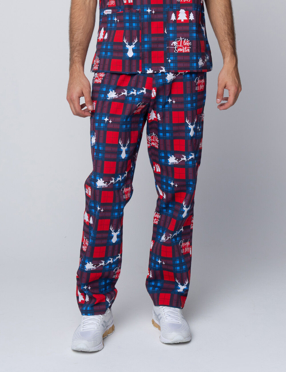 I Love Santa Tartan Cargo Performace Pants