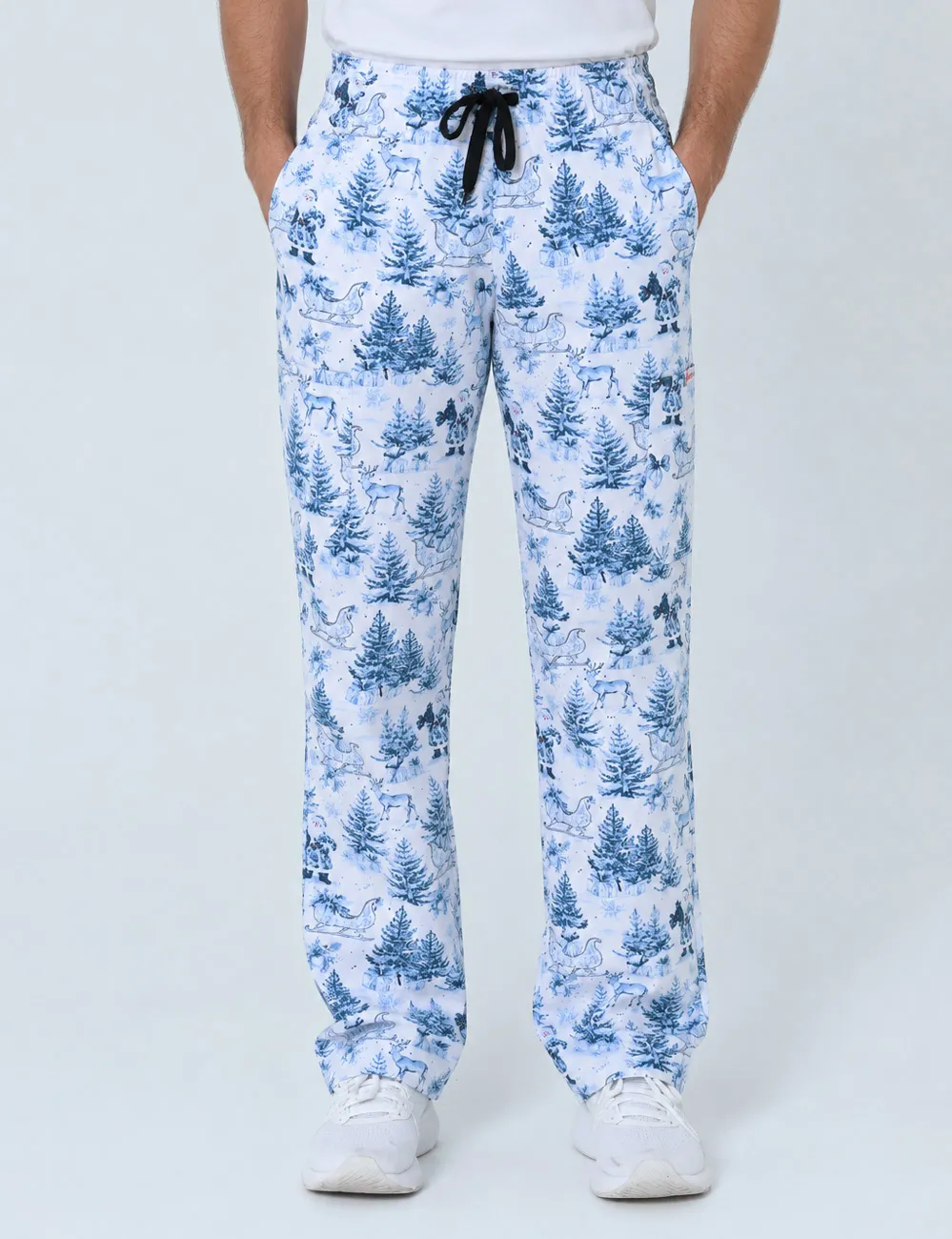 Noel Heritage Christmas Toile Cargo Scrub Pants (Unisex)
