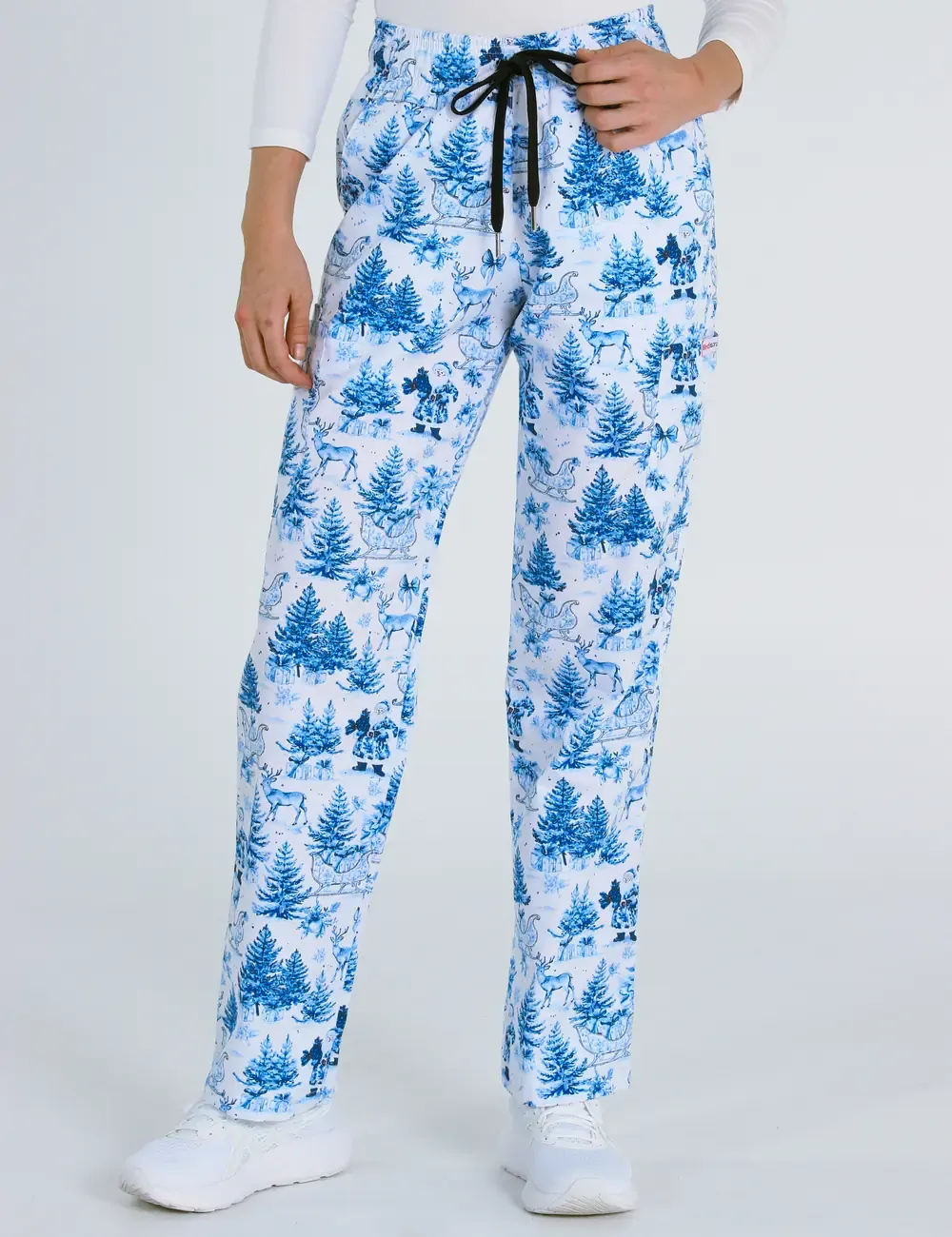 Noel Heritage Christmas Toile Women's Cargo Scrub Pants