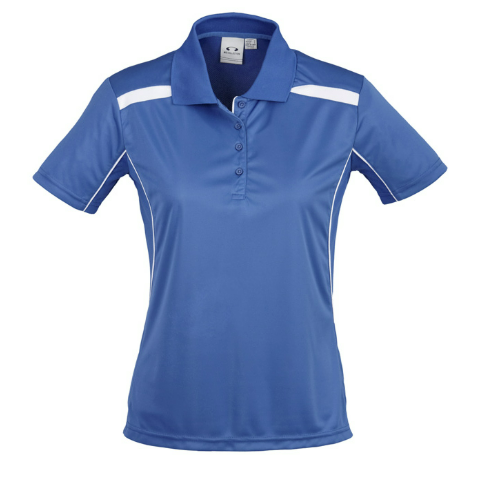KnG Healthcare - Women's United Short Sleeve Polo (Royal with White Trim)