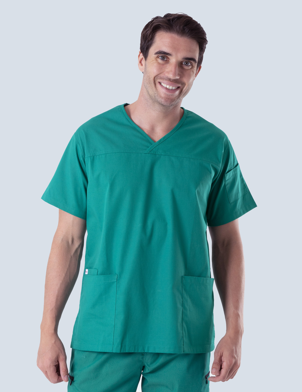 Men's Fit Solid Scrub Top - Hunter - 4X large