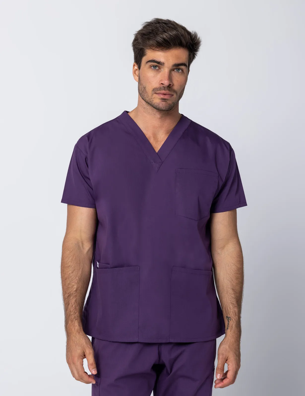 Men's 4 Pocket Top in Aubergine - Veterinary Nurse - JCU
