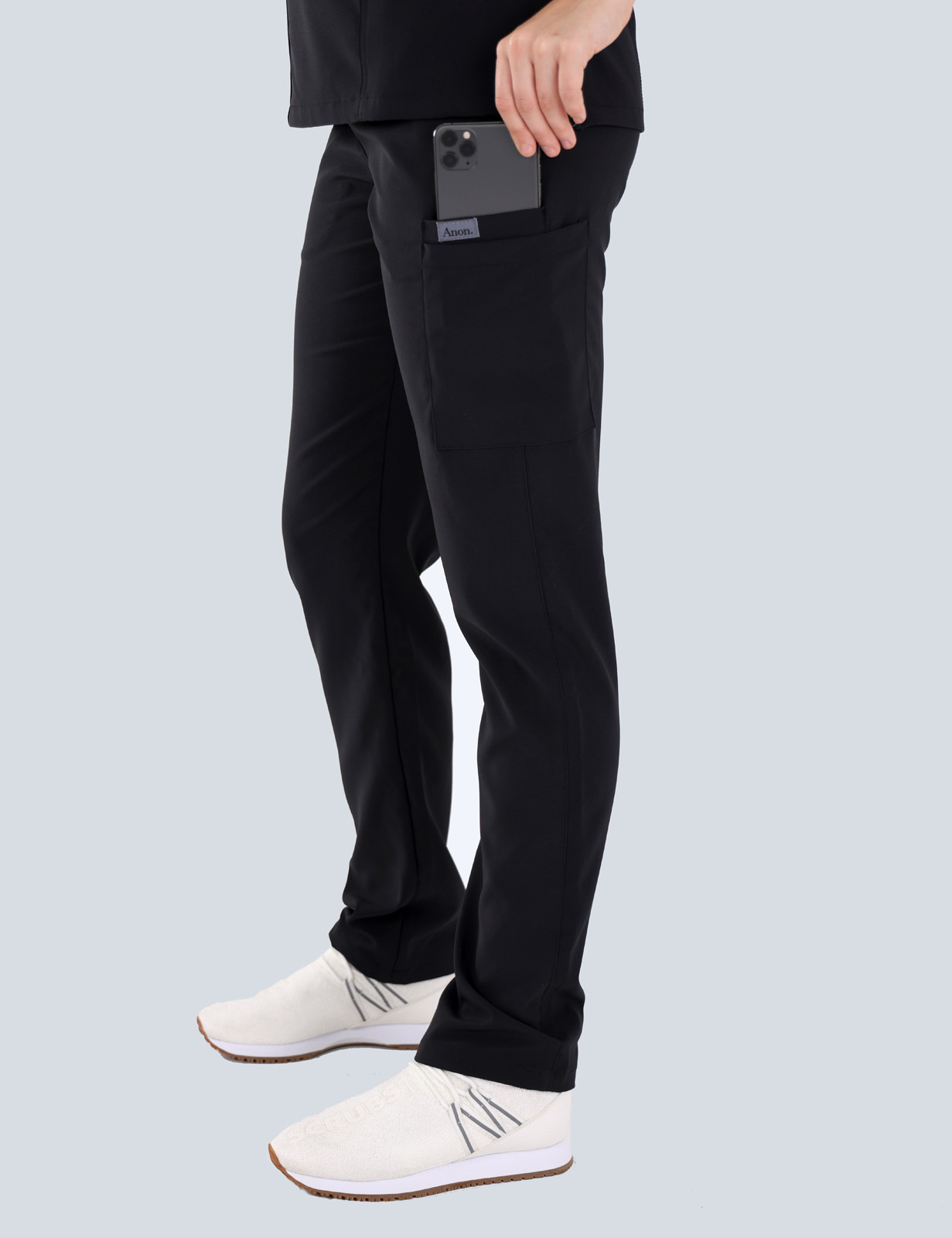 Anon Women's Scrub Pants (Whisper Collection) Poly/Spandex - Midnight Blue