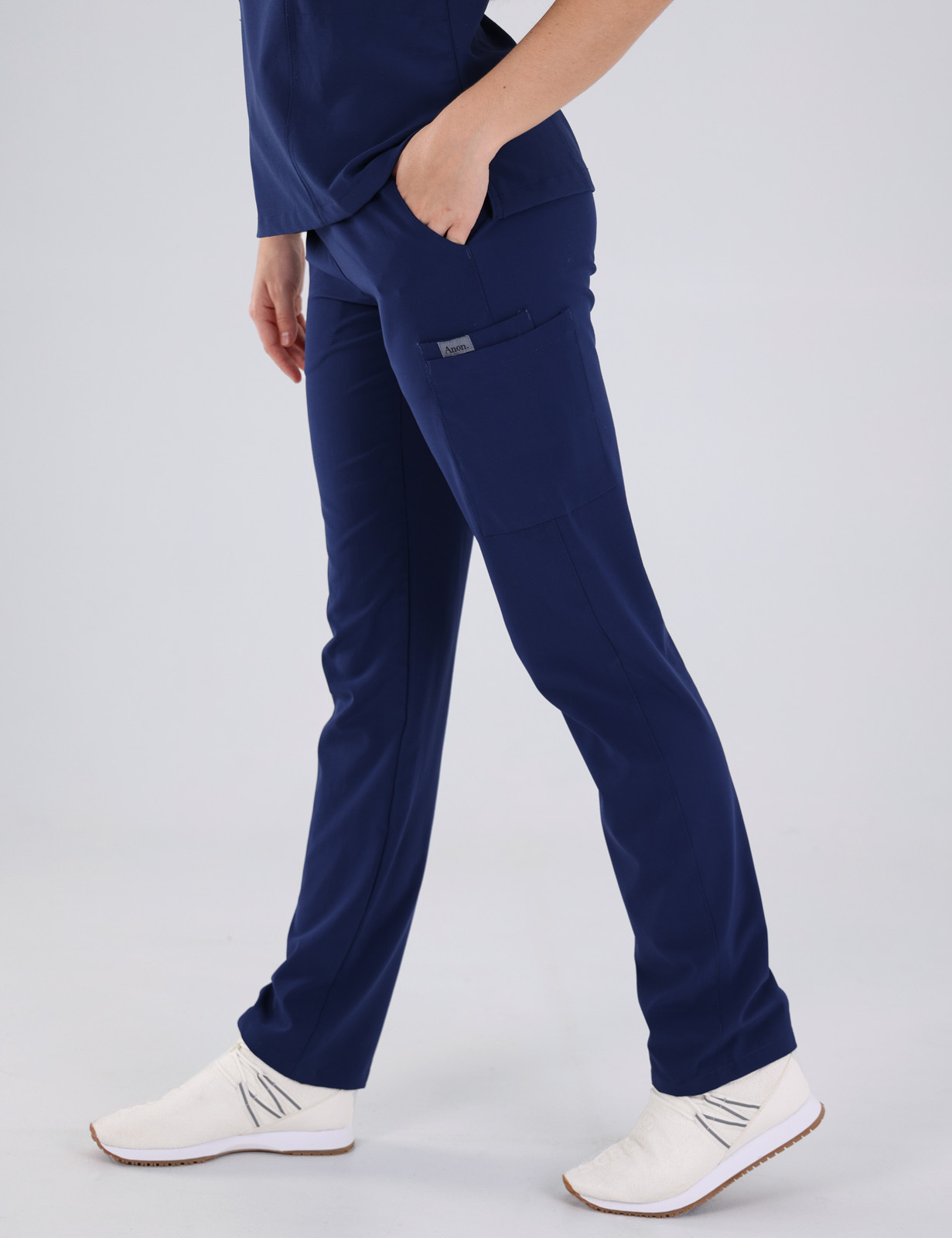 Anon Women's Scrub Pants (Whisper Collection) Poly/Spandex - Midnight Blue 